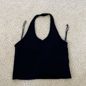 Black Garage Halter Top